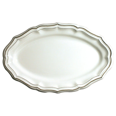 Gien Filet Taupe Oval Platter