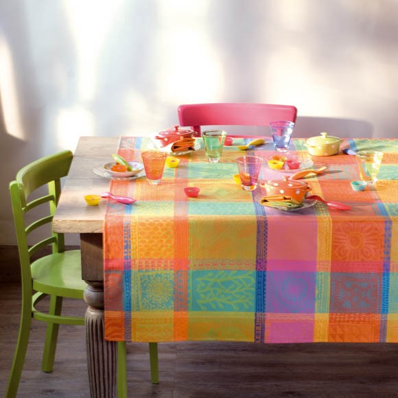 Garnier Thiebaut Mille Wax Creole Coated Tablecloth