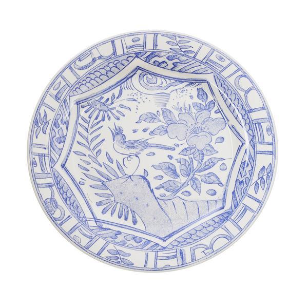 Gien Oiseau Blue Dinner Plate