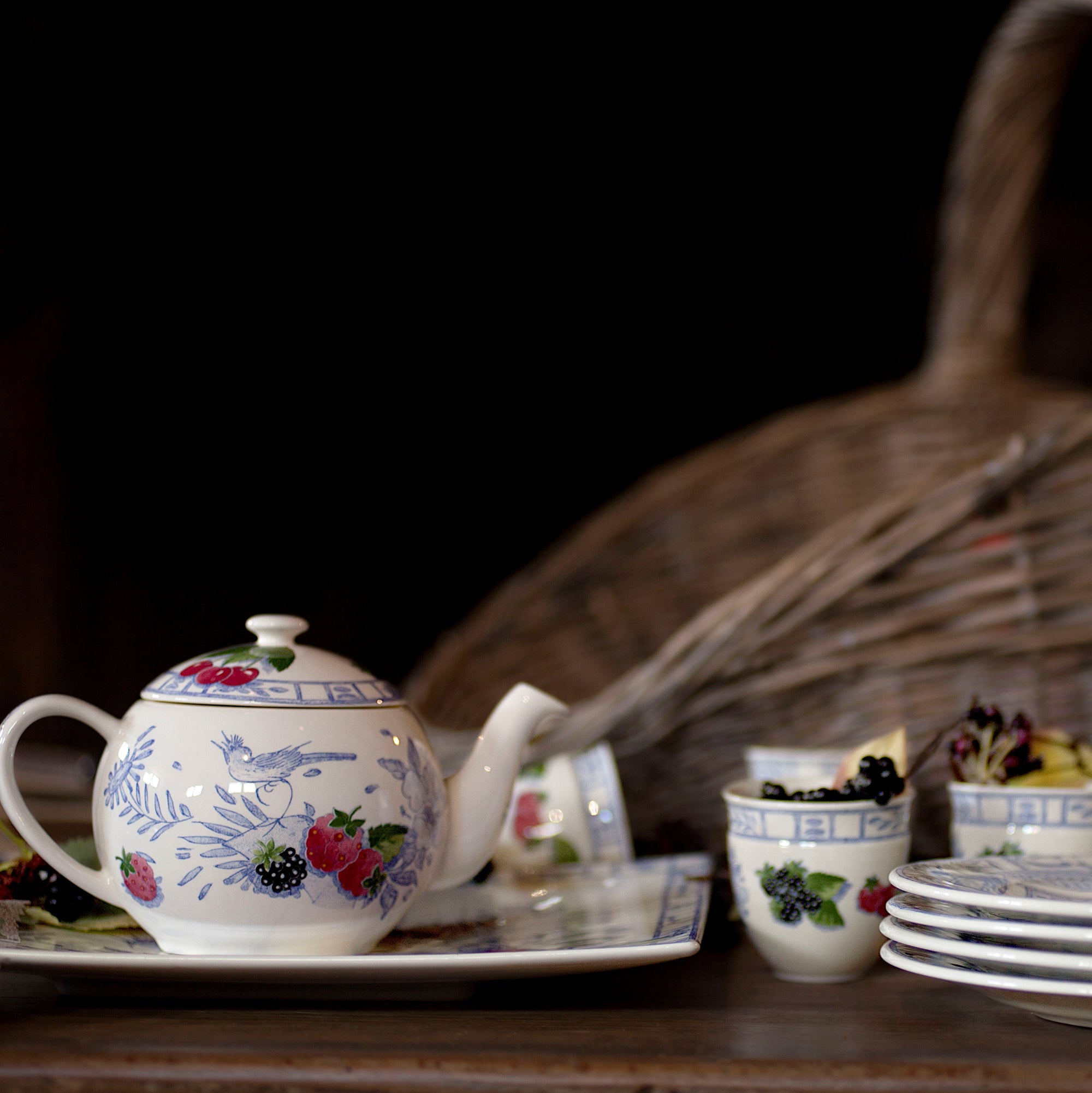 Gien Oiseau Bleu Dinnerware