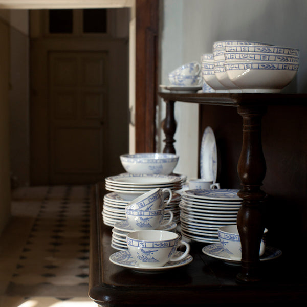 GIEN Oiseau Bleu Tea Cup & Saucer - Yvonne Estelle's