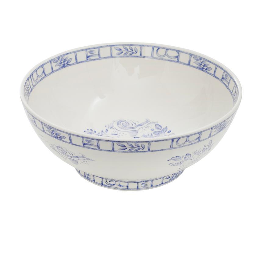 Gien Oiseau Blue Serving Bowl