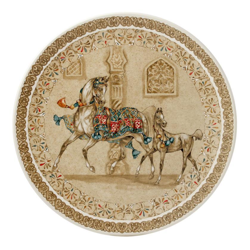 Gien Chevaux du Vent Cake Platter