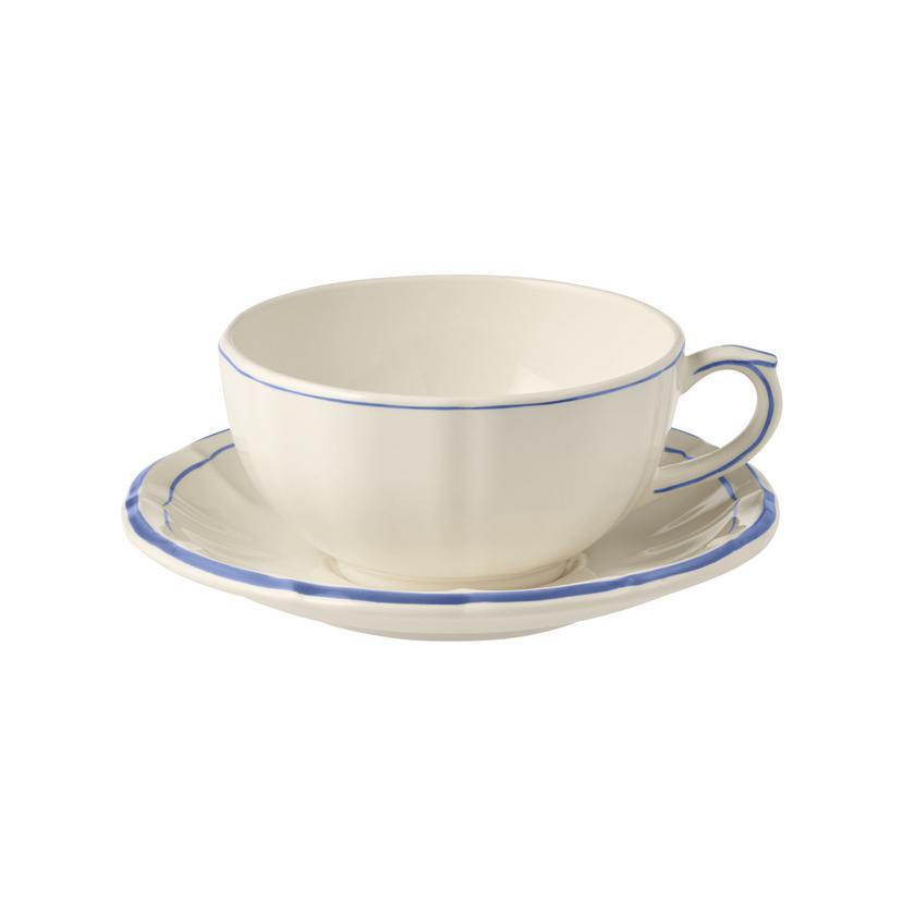 Gien Filet Bleu Breakfast Cup & Saucer