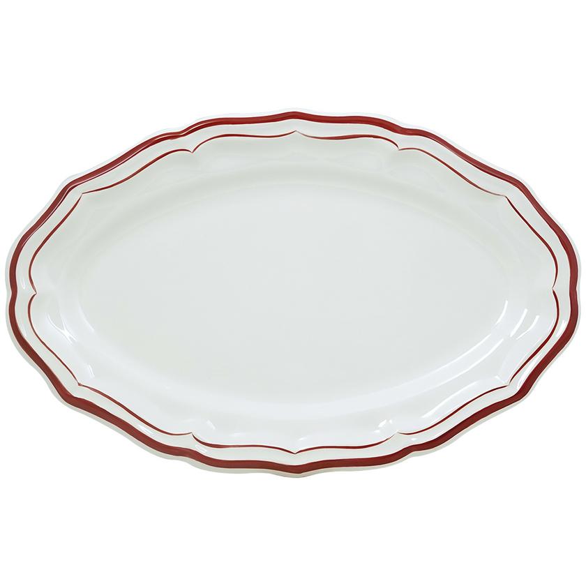 Gien Filet Rouge Oval Platter