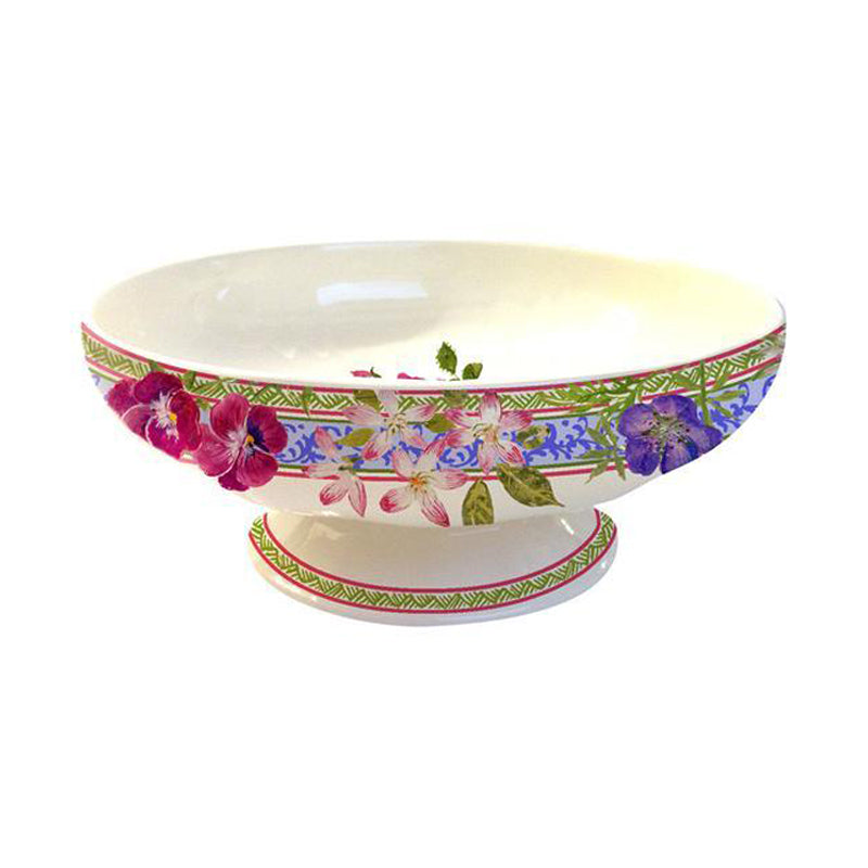 Gien Millefleurs Footed Fruit Bowl