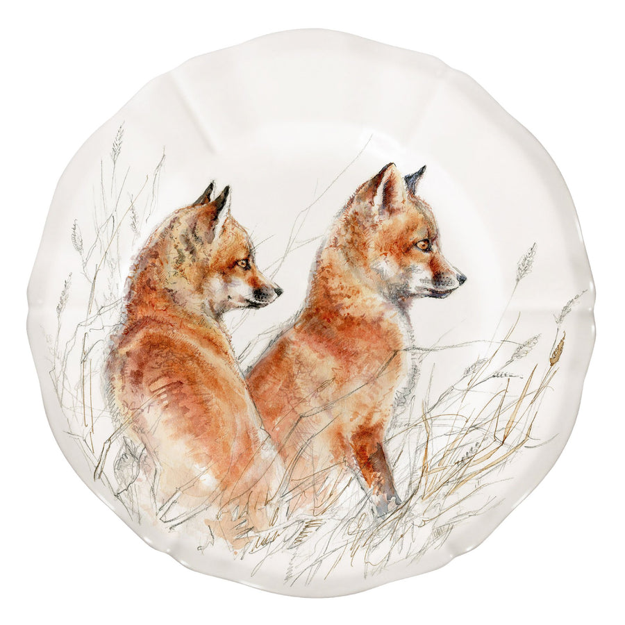 Gien Solgone Fox Cubs Dessert Plates