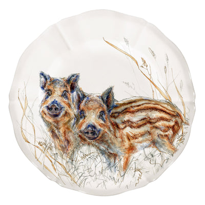 Gien Sologne Wildlife Young Assorted Salad Plate (set of 4)