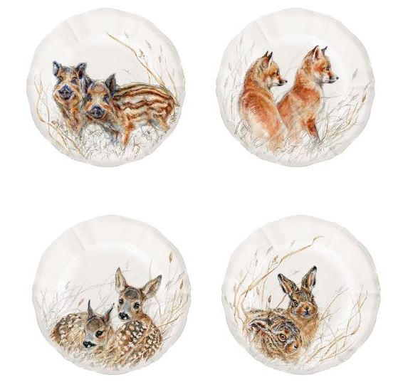 Gien Sologne Wildlife Young Salad Plates