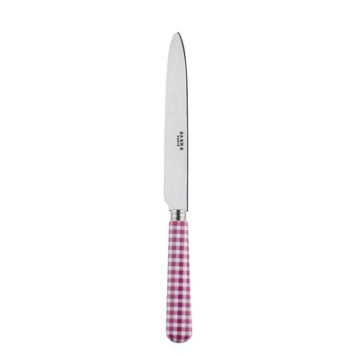 Sabre Paris Gingham Fuchsia Dinner Knife