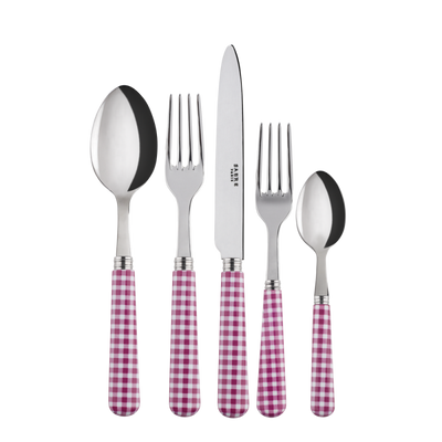 Sabre Paris Gingham Fuchsia Place Setting