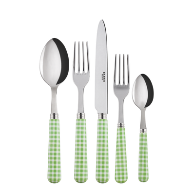 Sabre Paris Gingham Garden Green Place Setting