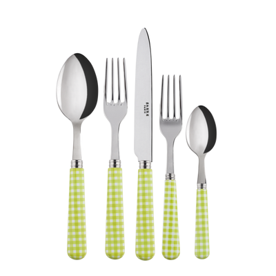 Sabre Paris Gingham Lime Place Setting