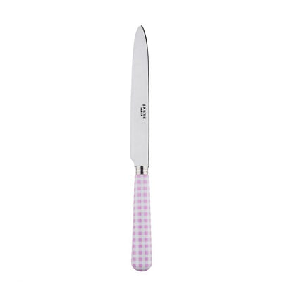 Sabre Paris Gingham Pink Dinner Knife