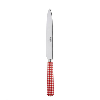 Sabre Paris Gingham Red Dinner Knife