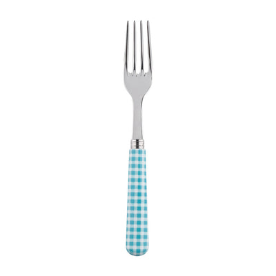 Sabre Paris Gingham Turquoise Dinner Fork