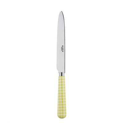 Sabre Paris Gingham Yellow Dinner Knife