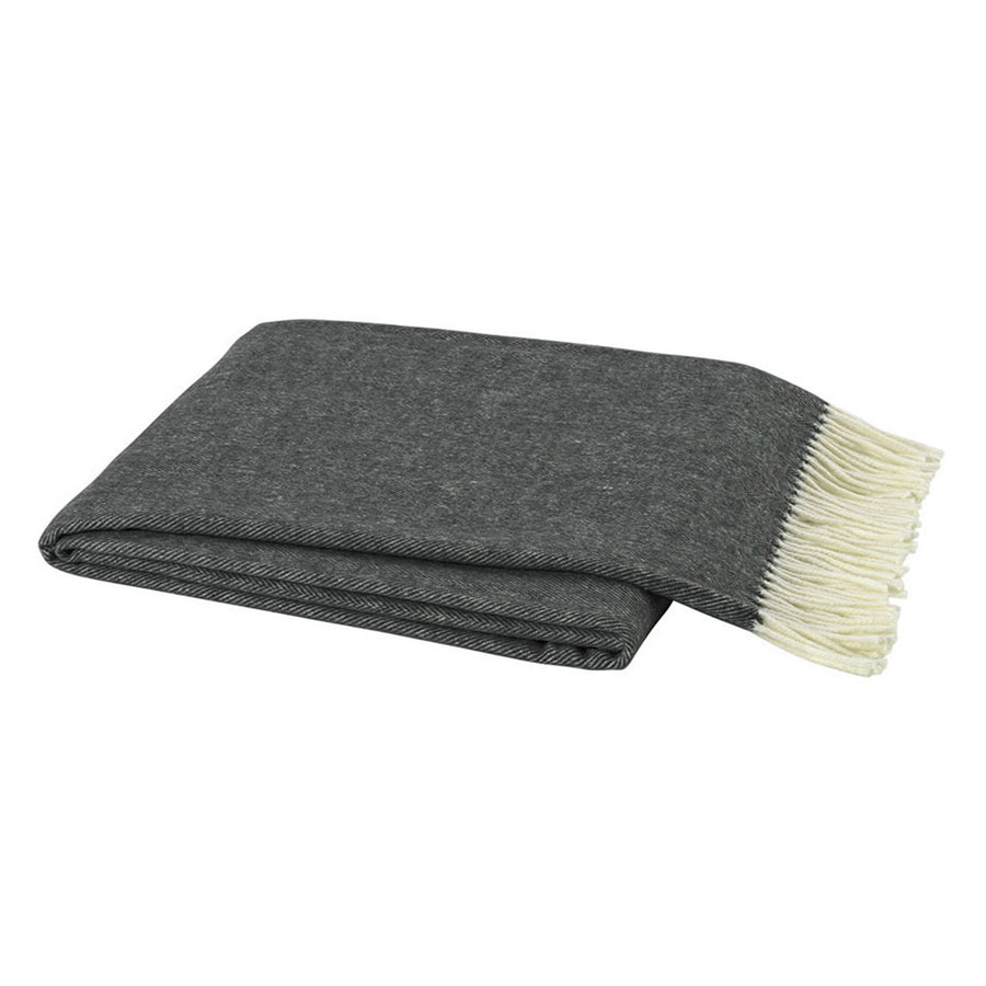 Lands Downunder Graphite Italian Herringbone Throw