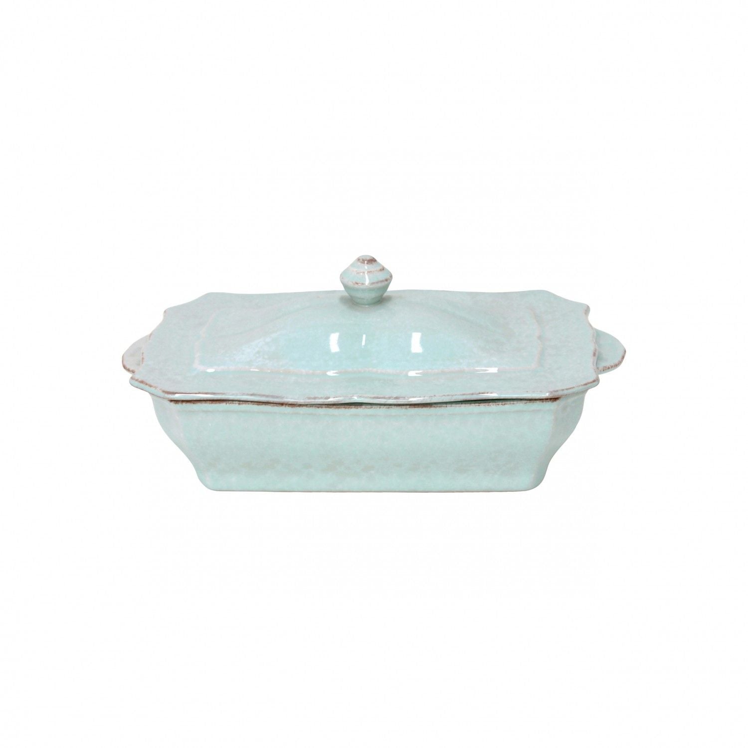Casafina Impressions Robins Egg Blue Covered Casserole