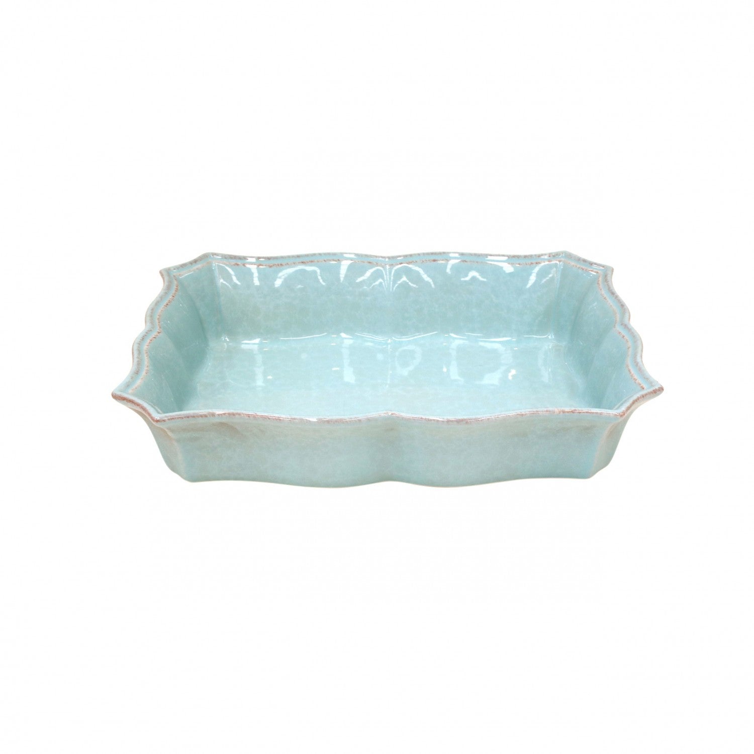 Casafina Impression Robins Egg Blue Large Rectangular Baker