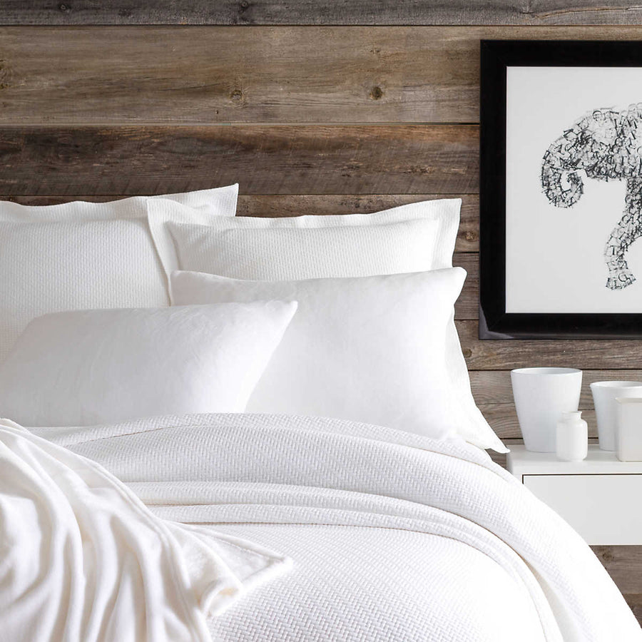 Pine Cone Hill Interlaken White Matelasse Bedding