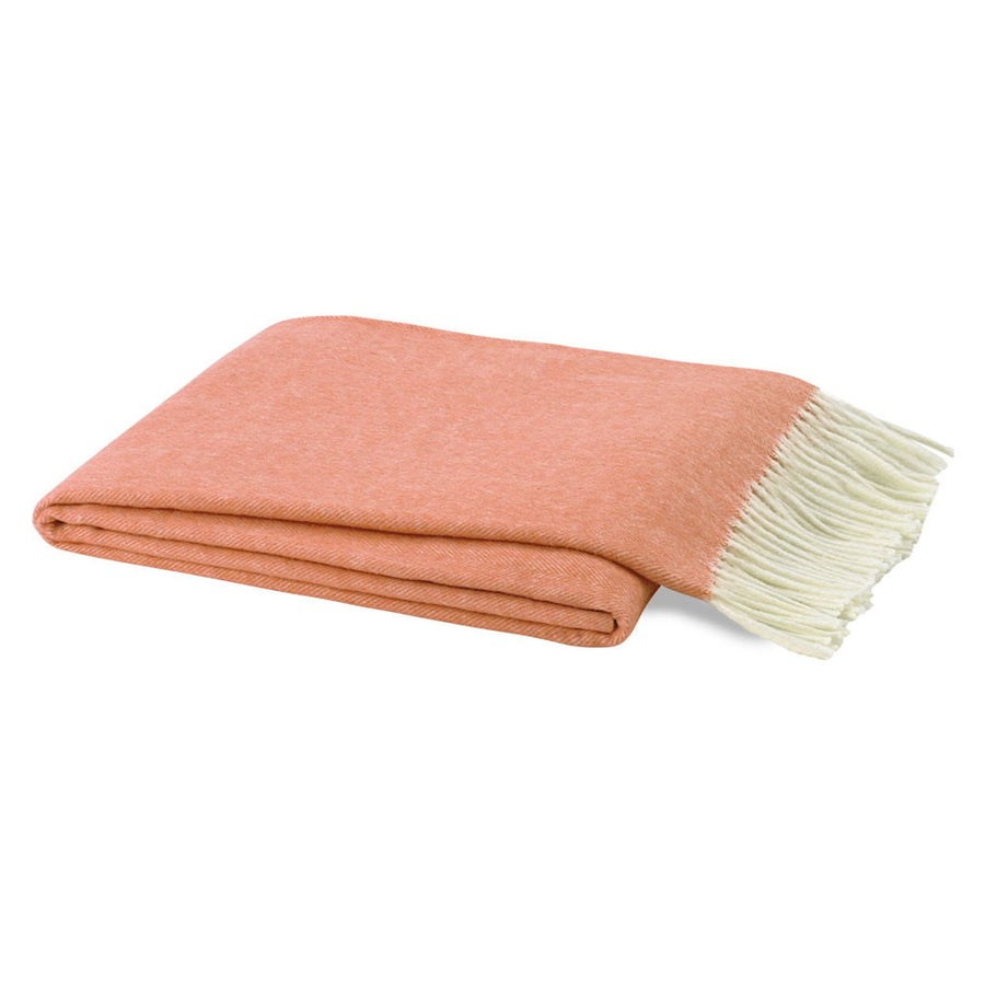 Lands Downunder Papaya Italian Herringbone Throw