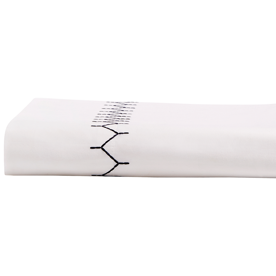 John Robshaw Stitched Ink Flat Sheet