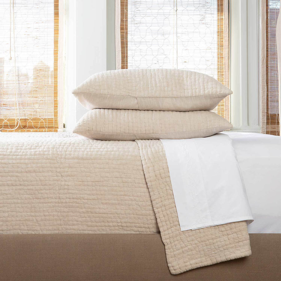 John Robshaw Vivada Sand Woven Coverlet