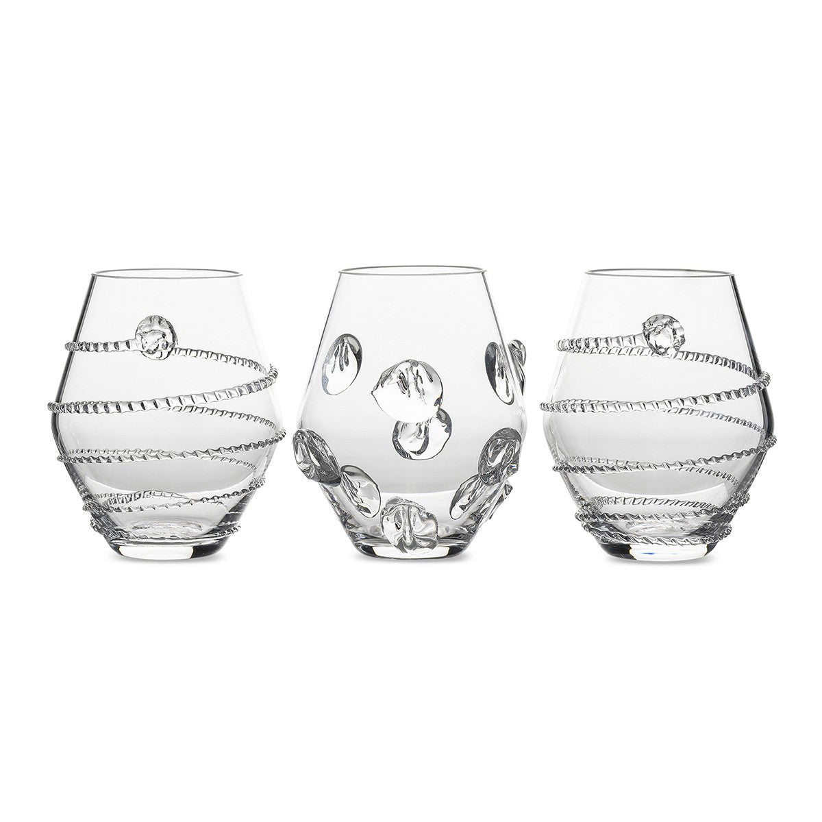 Juliska Assorted Mini Clear Vases (set of 3)