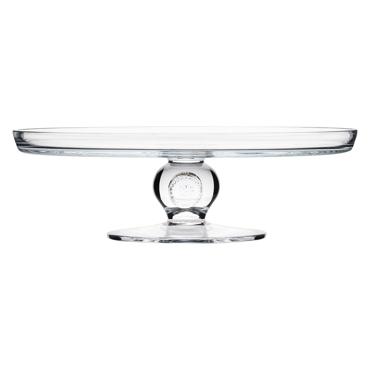 Juliska Berry & Thread Cake Set features a clear glass cake stand with a round base and elegant design.