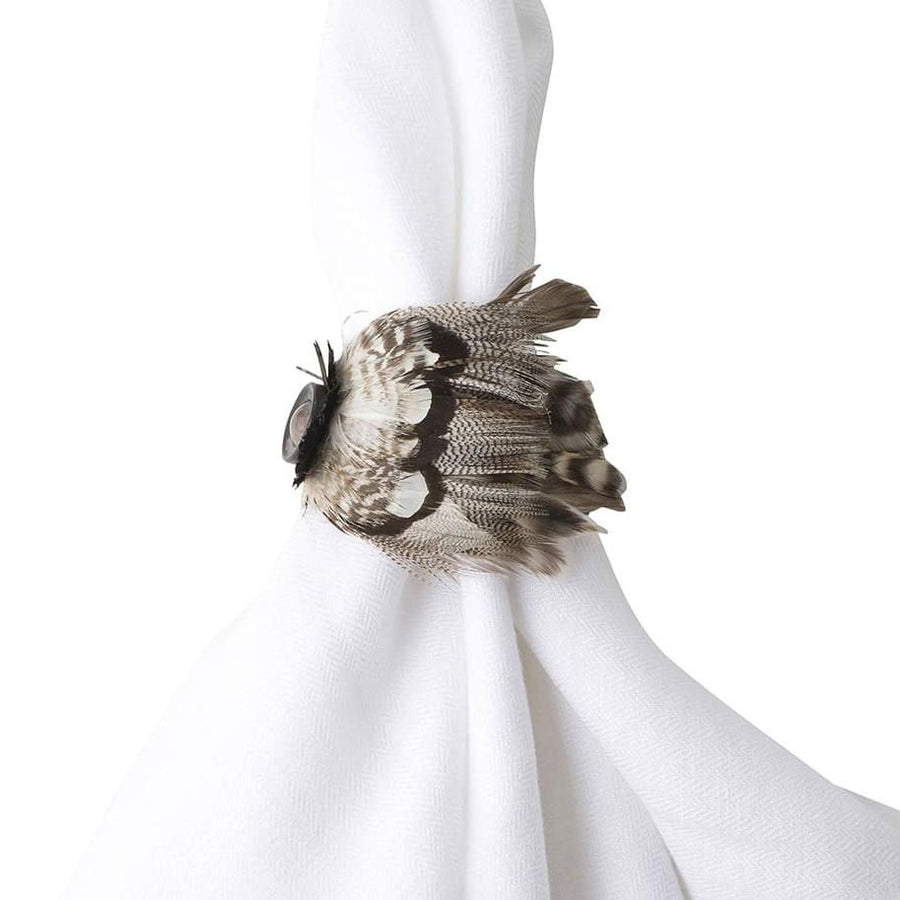 Juliska Feather Espresso Napkin Ring