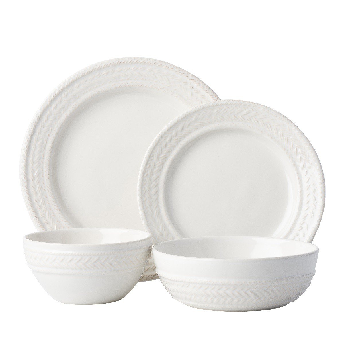Juliska Le Panier Whitewash 4-piece Place Setting
