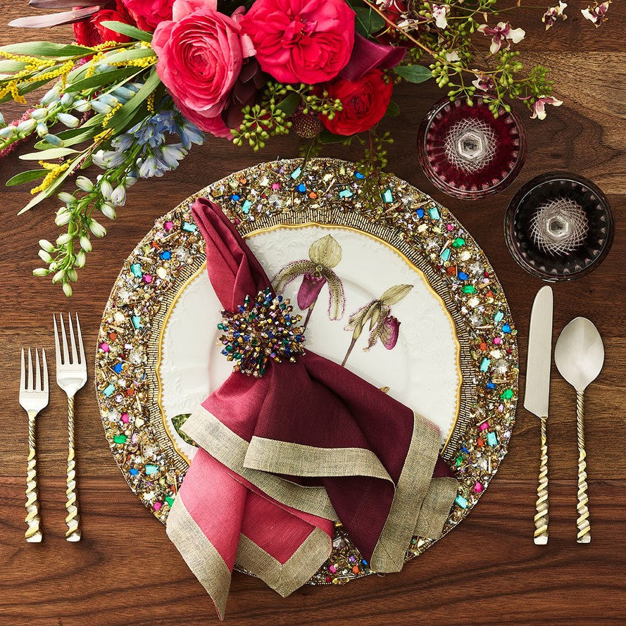 Kim Seybert Dip Dye Berry Plum Napkin