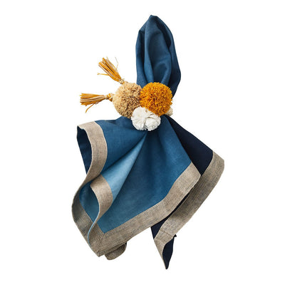 Kim Seybert Dip Dye Navy Blue Napkin