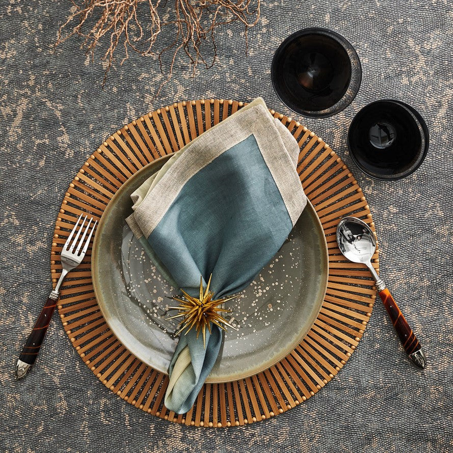 Kim Seybert Dip Dye Sage Midnight Napkin