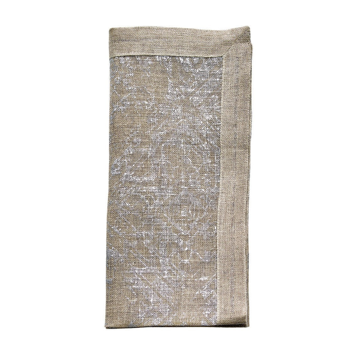 Kim Seybert Distressed Silver Napkin