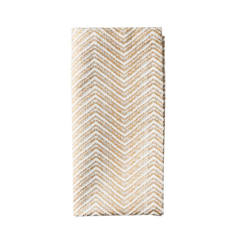 Kim Seybert Drift White Gold Silver Napkin