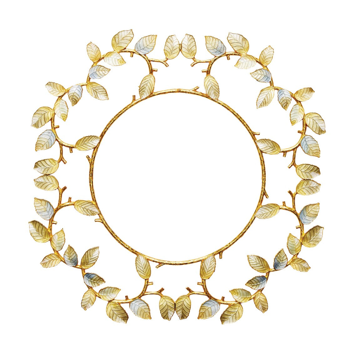 Kim Seybert Laurel Gold Silver Charger