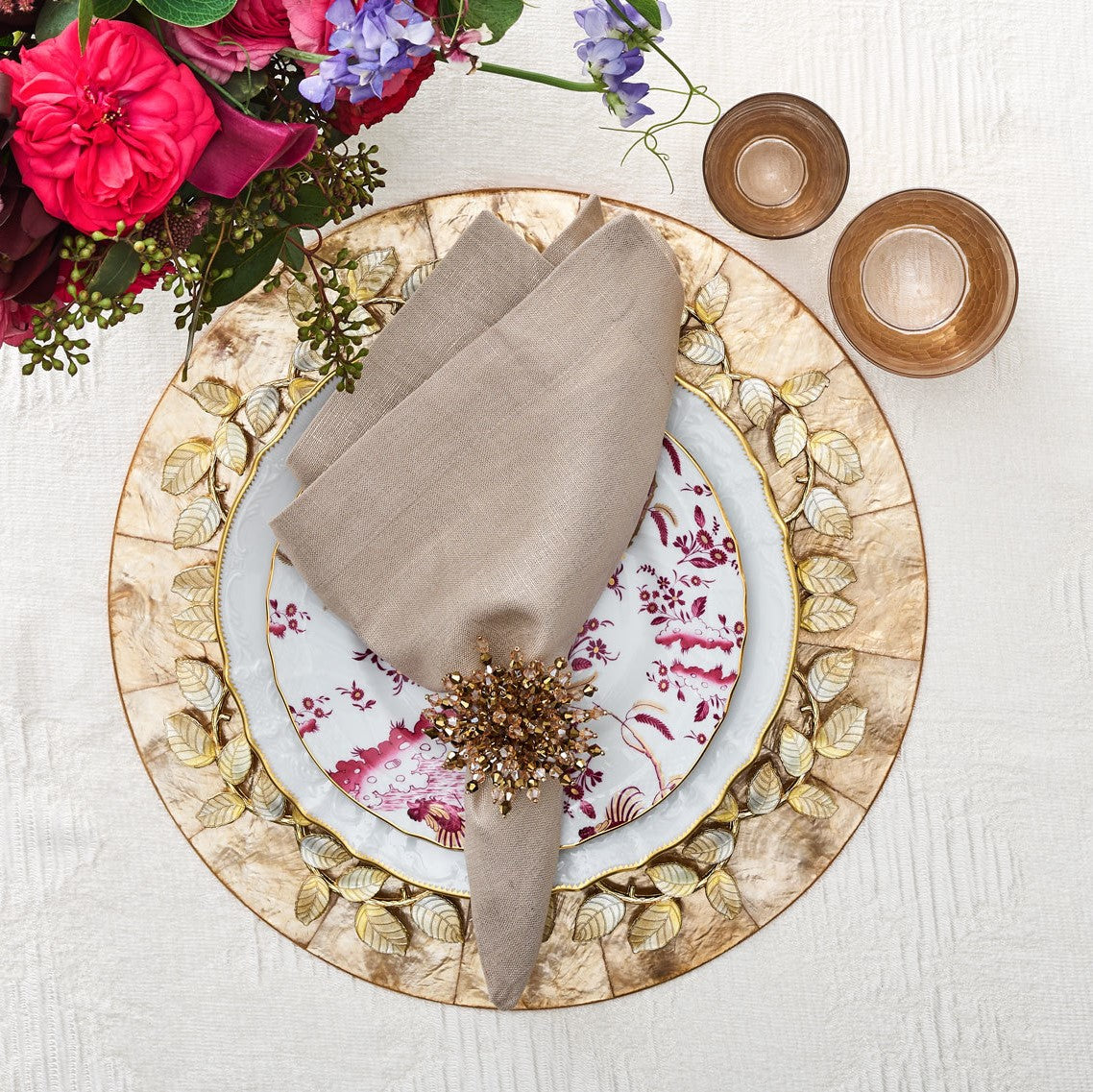 Kim Seybert Laurel Gold Silver Charger