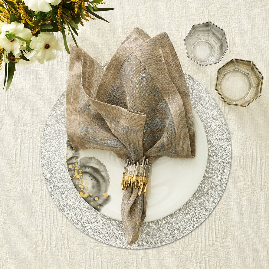 Kim Seybert Pebble Silver Placemat