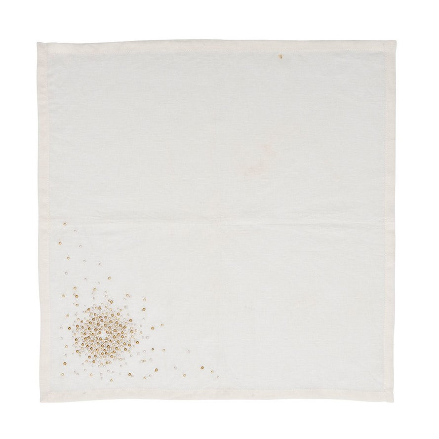 Kim Seybert Starburst White Napkin