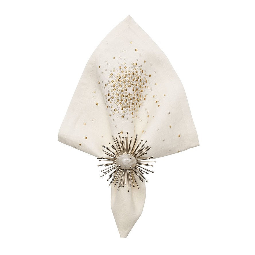 Kim Seybert Starburst White Napkin