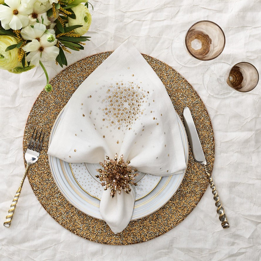 Kim Seybert Starburst White Napkin