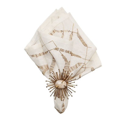 Kim Seybert Variegated White Napkin