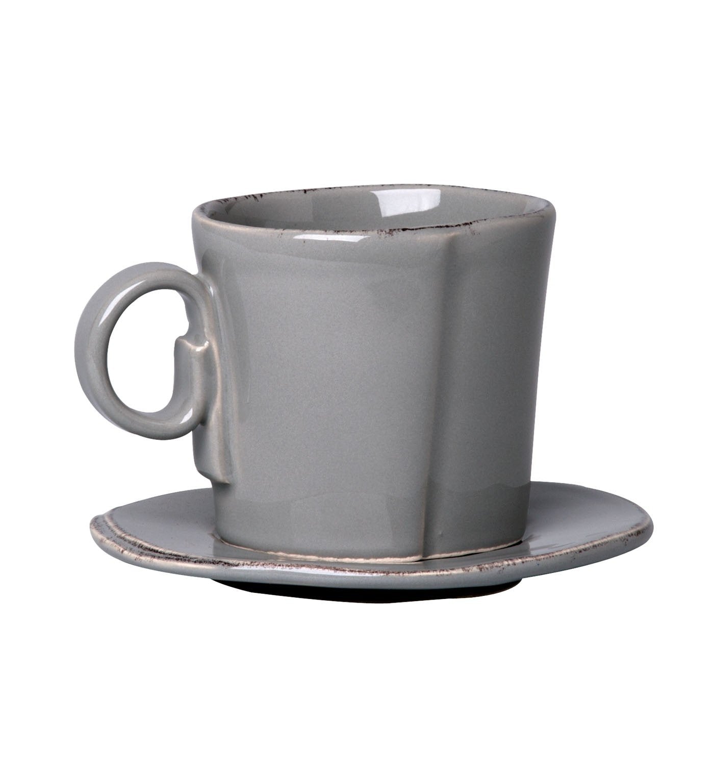 Black Clay, Espresso Cup with Saucer