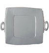 Vietri Lastra Gray Handled Square Platter