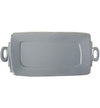 Vietri Lastra Gray Handled Rectangular Platter