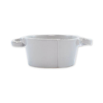 Vietri Lastra Light Gray Small Handled Bowl