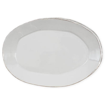 Vietri Lastra Light Gray Oval Platter
