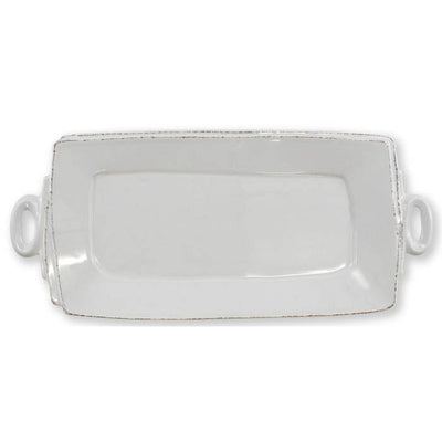 Vietri Lastra Light Gray Handled Rectangular Platter